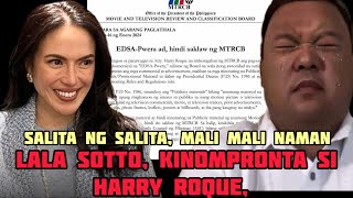 MTRCB LALA SOTTO SINAGOT ANG FAKE ACCUSATIONS NI HARRY ROQUE [upl. by Ahsiekahs]