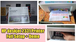 How to use HP DESKJET 2331 Printer  Full setup  demo  hpprinter [upl. by Lleira405]