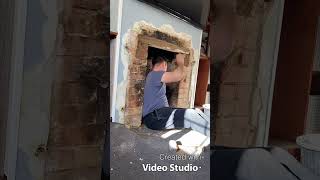 Diy opening an old fireplace Timelapse start to finish asmr [upl. by Urita442]