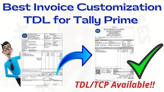 Best Invoice Customization TDL for Tally Prime Invoice Format TDL for Tally [upl. by Awhsoj978]