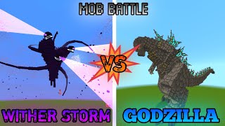 Crackers WitherStorm VS Godzilla Minus One Part 2  Mob Battle [upl. by Kehsihba]