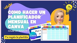 Cómo hacer un planificador mensual en Canva😉 [upl. by Tran]