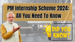 PM Internship Scheme rolled out on pilot basis aims to provide 1 crore internships over five years [upl. by Ailecnarf]