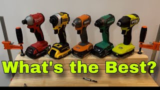 Best Compact Impact Driver Comparison Featuring Milwaukee Dewalt Ridgid Metabo amp Ryobi [upl. by Leddy331]