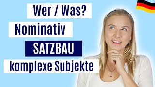 Deutsche Grammatik Das Subjekt im Satz  B1 B2 [upl. by Kral676]