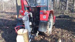 Štípání přímo v lese Zetor Vari štípačka vari 14ton předělaná za traktor [upl. by Reagan]