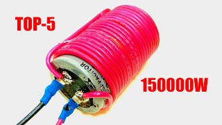 Top05 Free Energy 150000W Generator Copper Coil electric 220 volt Generator At Home [upl. by Anahsor]