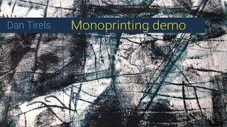 Low budget Monoprinting with oil paint simple demo realtime [upl. by Paff]