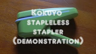 Kokuyo Stapleless Stapler Demonstration [upl. by Myk]