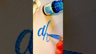 Glass pen Calligraphy Tutorial😮‍💨😮‍💨 [upl. by Alesi640]