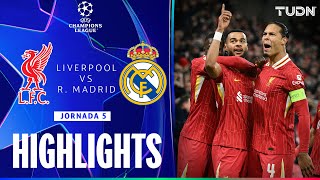 HIGHLIGHTS  Liverpool vs Real Madrid  UEFA Champions League 2425  TUDN [upl. by Anovahs]