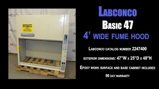 Labconco Basic 47 fume hood 2867E HOOD [upl. by Atsilac572]