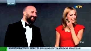 GQ Moty 2014 Ödül Töreni Halit Ergenc with Berguzar Korel and Meryem Uzerli [upl. by Thgiwed183]