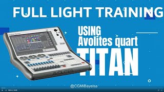 Full Stage Light training SESSION installation and setup using Avolites quartz titan console [upl. by Ahsyas]