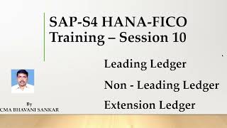 Leading Ledger  NonLeading Ledger Extension Ledger in SAP S4 HANA Finance [upl. by Ajar]