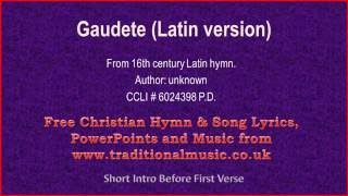 GaudeteLatin version  Christmas Carols Lyrics amp Music [upl. by Elidad]