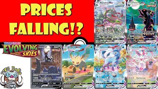 Evolving Skies Pokémon Card Prices are Actually FALLING Cheapest in Ages Pokémon TCG News [upl. by Ymme]