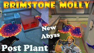 Top 10 New Abyss Brimstone Post Plant Lineups  Brimstone Lineups Abyss  Valorant Tips amp Tricks [upl. by Kcirdek810]