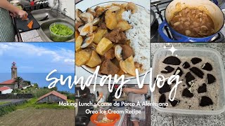 Sunday Vlog  Making Lunch Carne de Porco à Alentejana Oreo Ice Cream Vila Franca do Campo [upl. by Veradis]