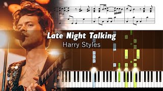 Harry Styles  Late Night Talking  Piano Tutorial  SHEETS [upl. by Llenor529]