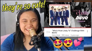 BGYO REACTION  quotWhos Most Likely Toquot Challenge With BGYO by Metro Style [upl. by Merline]