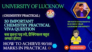 Bsc Chemistry practical full viva practice  BSc 1 semester chemistry practical  Lucknow University [upl. by Yellac278]