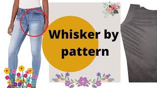 Whiskering process on Jeans by rubber patternGarments washing [upl. by Ahsauqal]