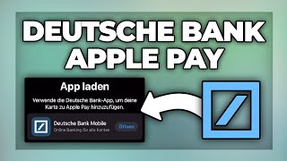 Deutsche Bank Karte Apple Pay einrichten  Tutorial [upl. by Nnylharas]