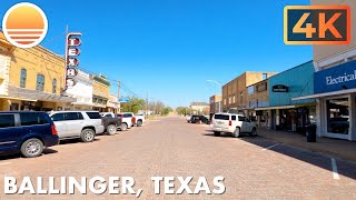 🇺🇸4K Ballinger Texas 🚘 Drive with me through a Texas town [upl. by Haig]