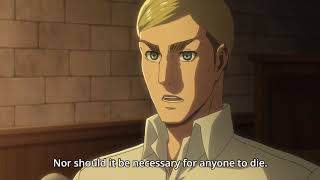 Erwin Tell Pixis his Plan to Overthrow the Goverment  Attack on Titan 40 [upl. by Egnalos]