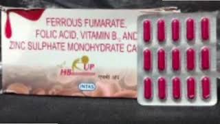 HB UP Capsule FERROUS FUMARATE FOLIC ACID VITAMIN [upl. by Iolanthe]