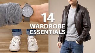 14 Wardrobe Essentials Every Man Needs  Casual Style Staples [upl. by Naugan]