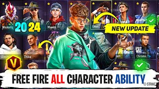 Free Fire All Character Ability  FF All Characters Abilities  All Characters Ability In Free Fire [upl. by Edak250]