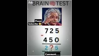 Brain 🧠 test hard challenge question ❓mathshorts puzzlechallenge hardwork [upl. by Aikimat547]