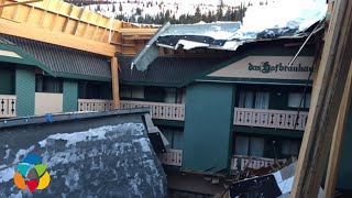 Roof collapse at Big White ski condo [upl. by Anaerb191]