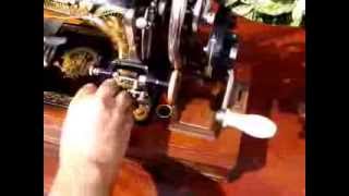 Vintage Old FRISTER amp ROSSMAN Hand Crank Sewing Machine  See Video [upl. by Miquela639]