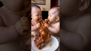 Cute baby eating👶🏻❤️😱 [upl. by Orvas]