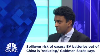 Spillover risk of excess EV batteries out of China is reducing Goldman Sachs says [upl. by Cassiani832]