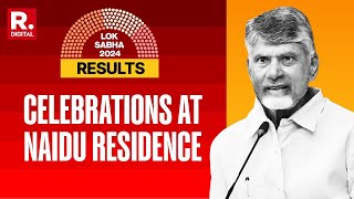 Andhra Pradesh Election Results 2024  Celebrations At Chandrababu Naidus Residence  LS Polls 2024 [upl. by Laiceps]