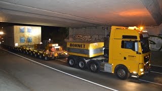 Bohnet Schwertransport  190t Schuler Pressenkopf nach Aken [upl. by Joo]