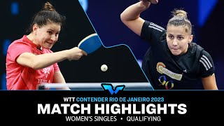 Helga Dari vs Sibel Altinkaya  WS Qual  WTT Contender Rio de Janeiro 2023 [upl. by Sindee241]