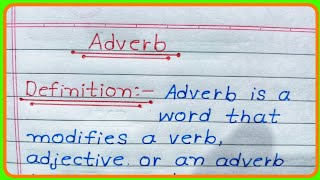 What is Adverb  Definition of Adverb  Adverb in English  Adverb ki paribhasha [upl. by Athenian]