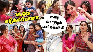 VJ Archana Zaara amp Ann Akshaya Tritiya Shopping  Saravana Stores Super Jewellery [upl. by Ecnerol]