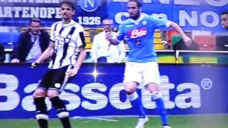 Udinese Napoli 3 1 Higuain espulso ingiustamente ecco tutta la rabbia del Pipita Live [upl. by Nikolaos747]