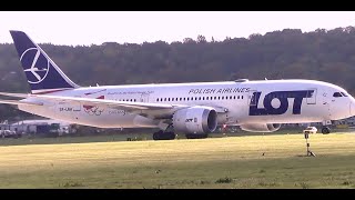 PLL LOT Boeing 7878 Dreamliner take off from Krakow Balice to Chicago OHare KRKORD [upl. by Josiah]