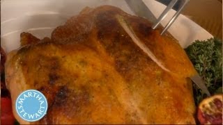 Emerils Turkey Breast with Roasted Garlic  Thanksgiving Recipes Martha Stewart [upl. by Joacima425]