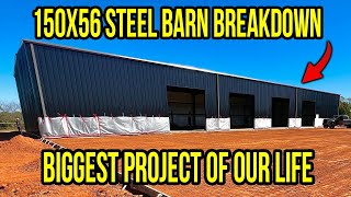 Full Breakdown of our 150x56 Steel Pole Barn Project  DeBerti Ranch part 4 [upl. by Eleni]