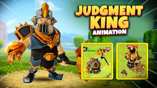 Judgment King Skin Animation in Clash of Clans  Best Barbarian King Skin Ever [upl. by Wiles]