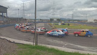 lochgelly raceway 1300 stock cars 2024 Craig mcnicol memorial race [upl. by Yetty]