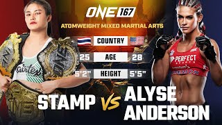 Savage Striking 🔥 Stamp vs Alyse Anderson  Full Fight Replay [upl. by Zellner981]